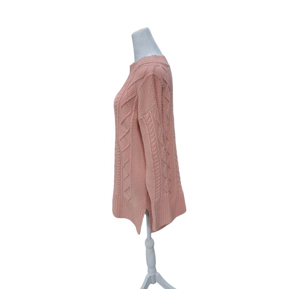 J. Crew Womens Wool Cable Knit Patchwork Tunic Sw… - image 5